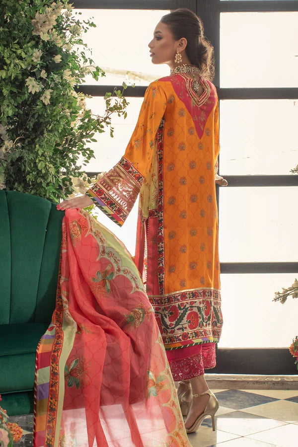 Annus Abrar Inspired Crepe Silk 3 Piece Dress