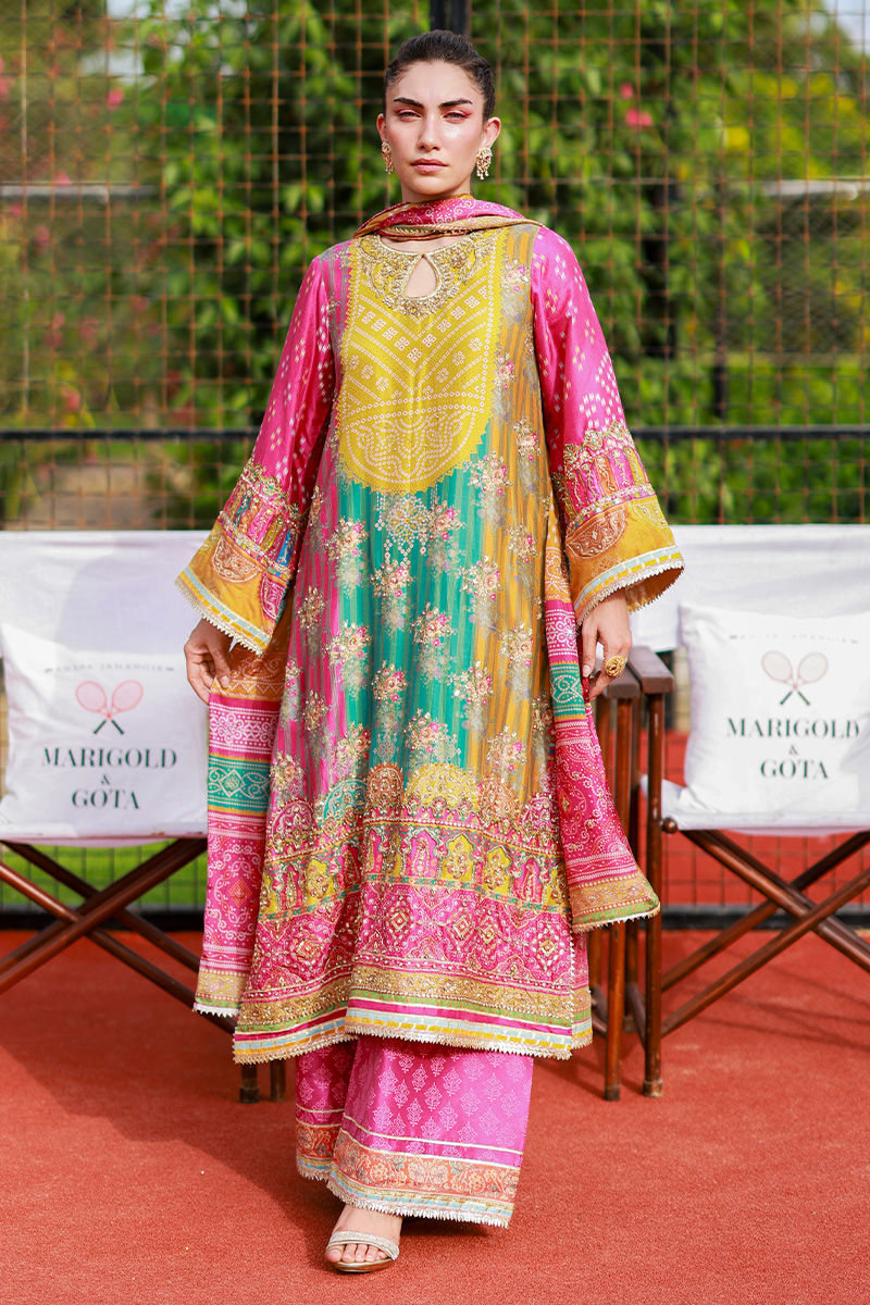 Ansab Jahangir inspired Emboridered & Hand Embellished 3 Pc Lawn