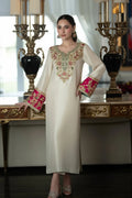 Aleena Khan Raw Silk Embroidered and Embellished 3 Piece Dress
