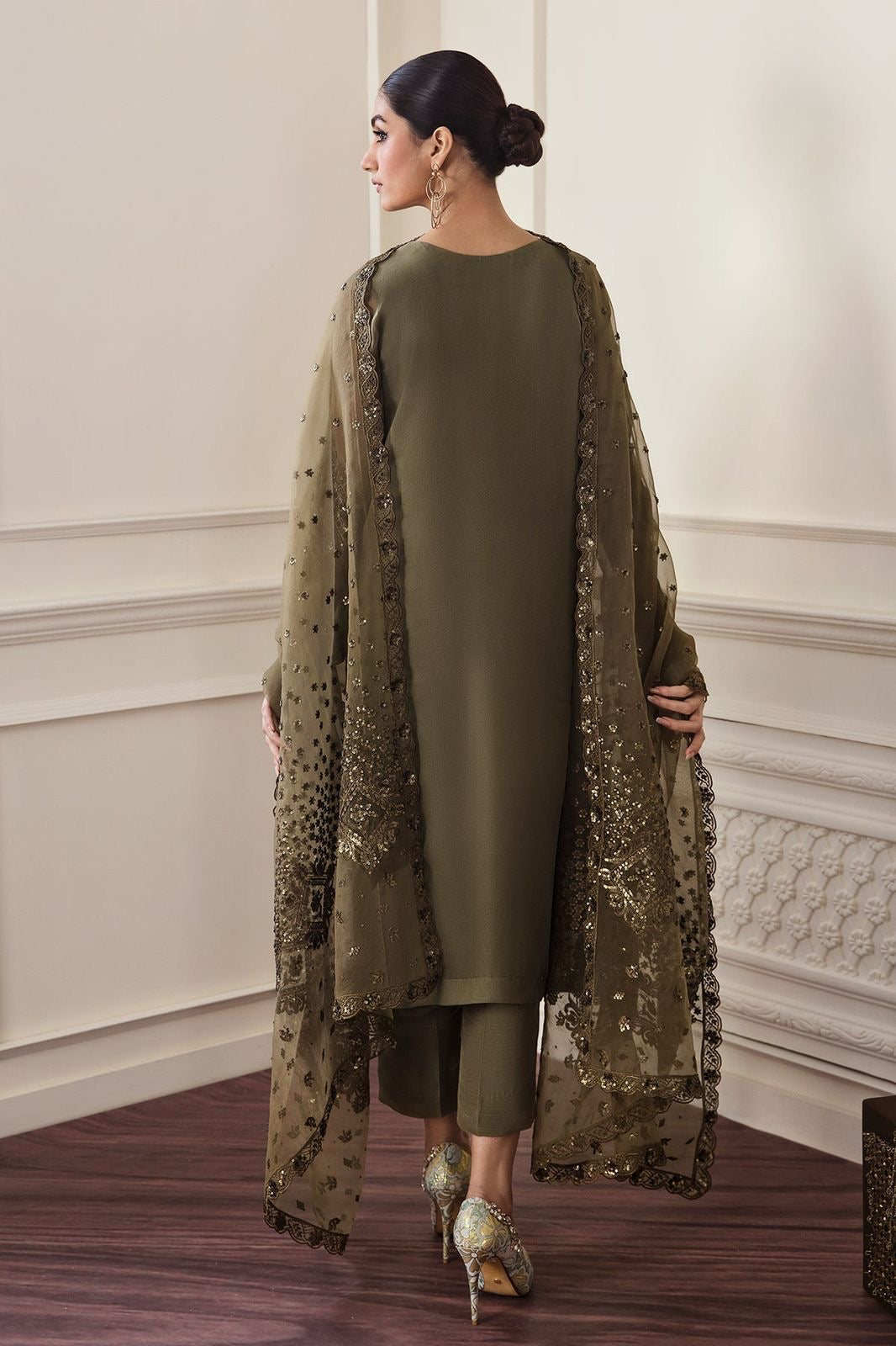 Baroque Chiffon Soft Silk Embroidered 3 Pc