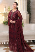 Maria B Chiffon Embroidered Hand Embellished 3 Piece Dress
