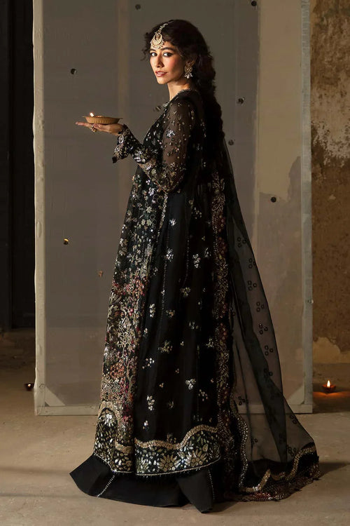 Afrozeh Organza Embroidered 3 Piece Gown Maxi