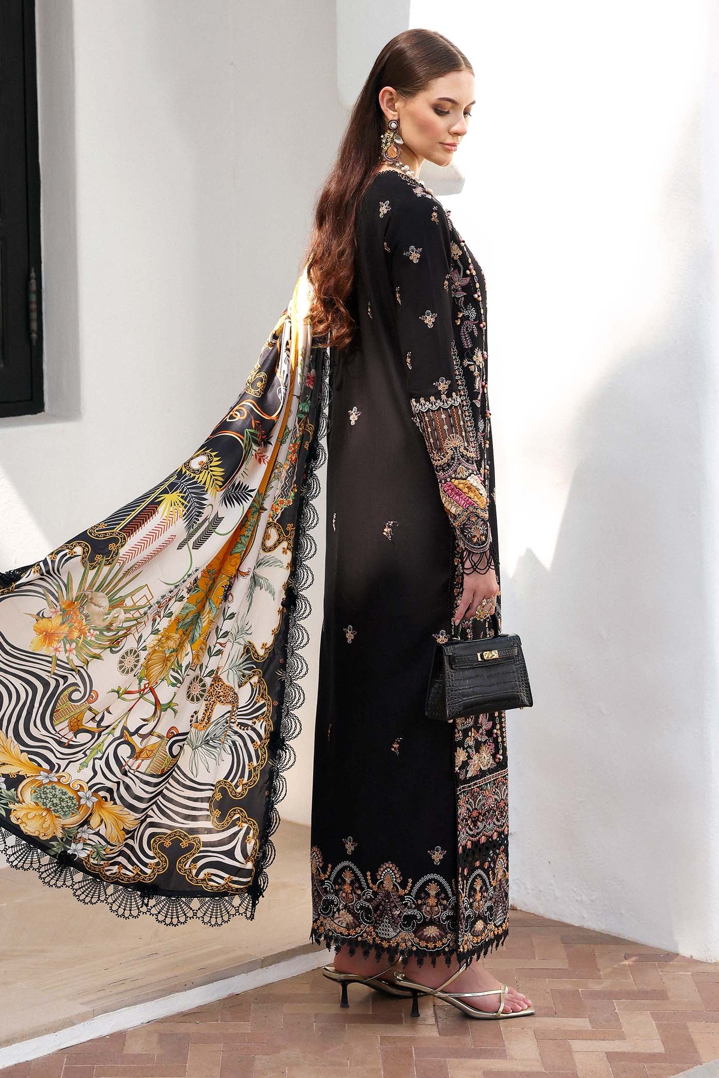 Kanwal Malik Inspired Luxury Lawn Embroidered 3 Piece Dress