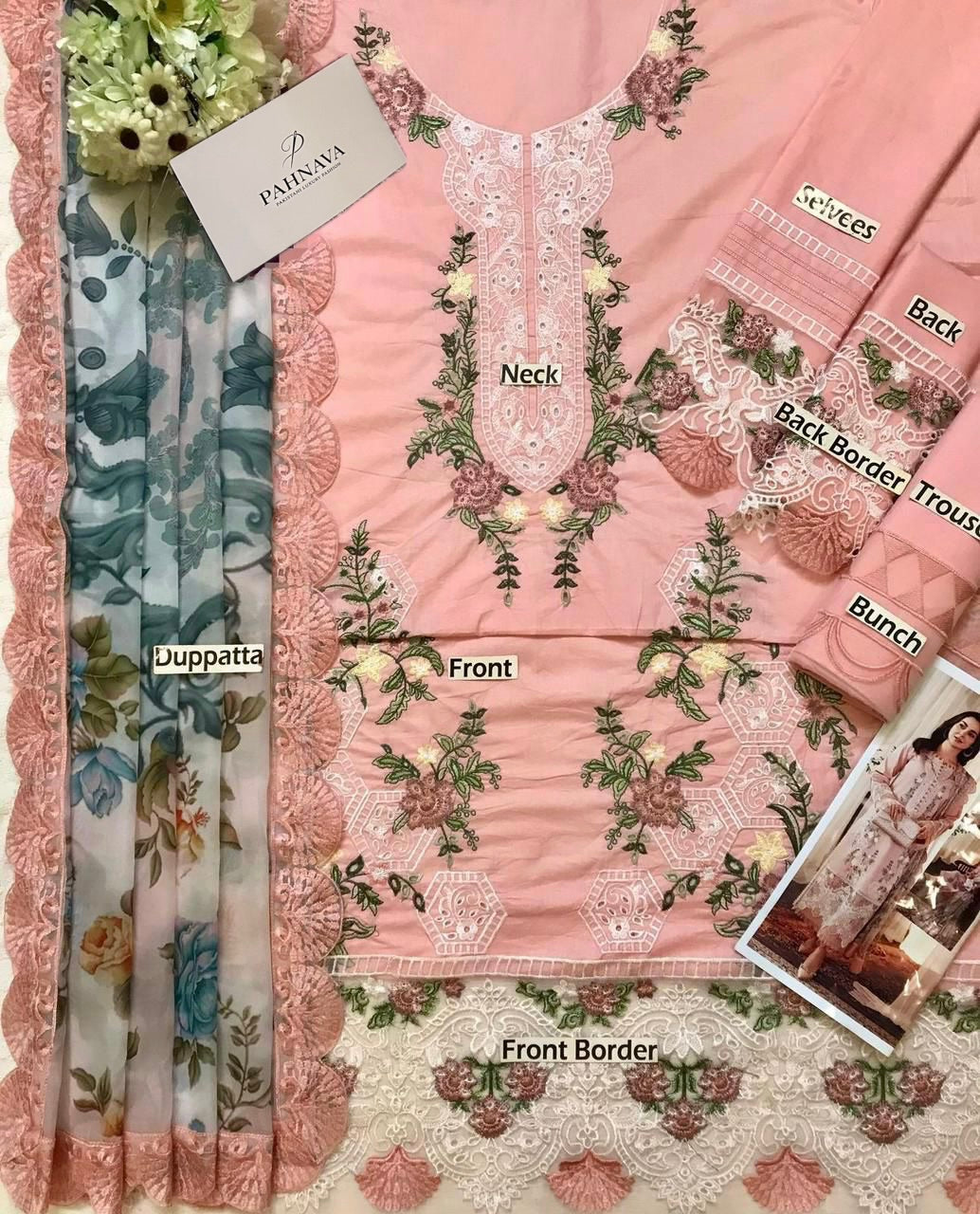 Jade X Hania Aamir Embroidered 3 Pc Dress