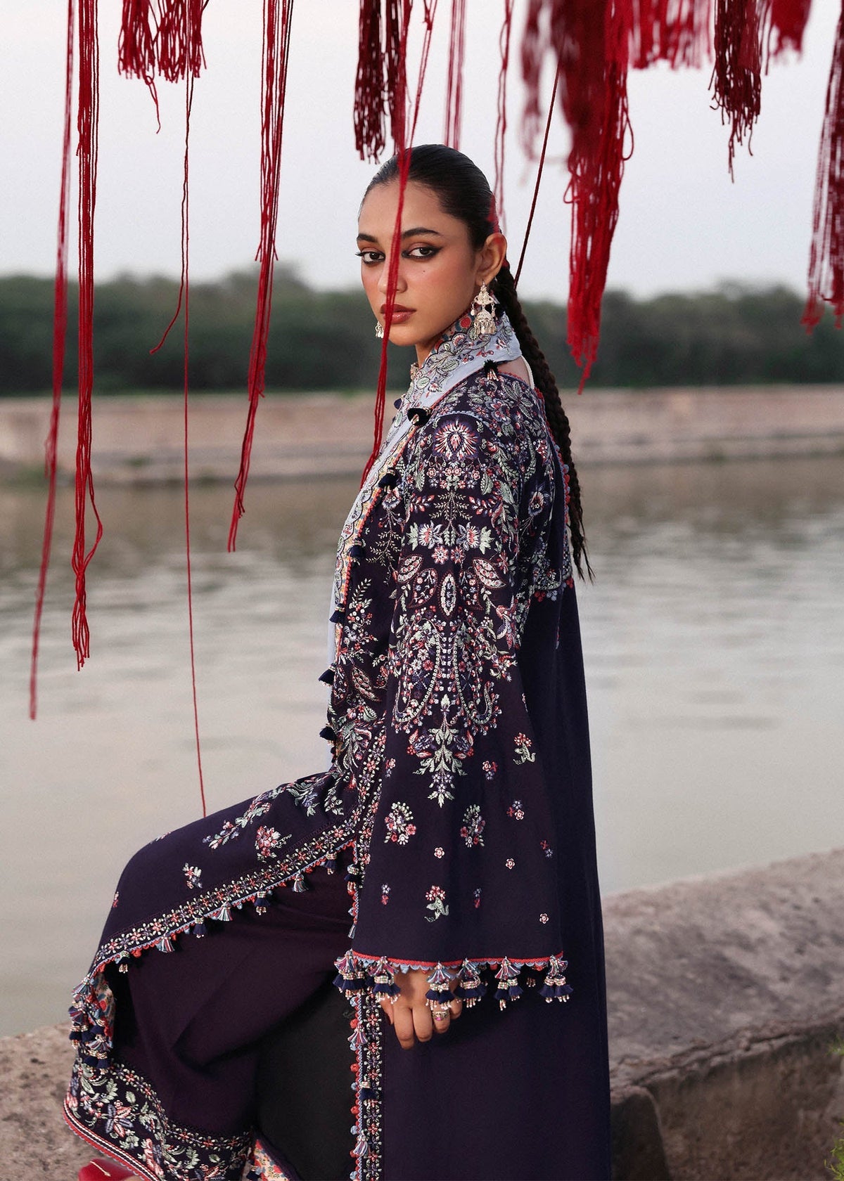 Hussain Rehar Inspired Embroidered & Embellished 3pc