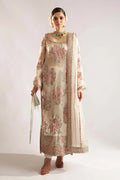 Hussain Rehar Organza 3 Pc Embroidered Dress