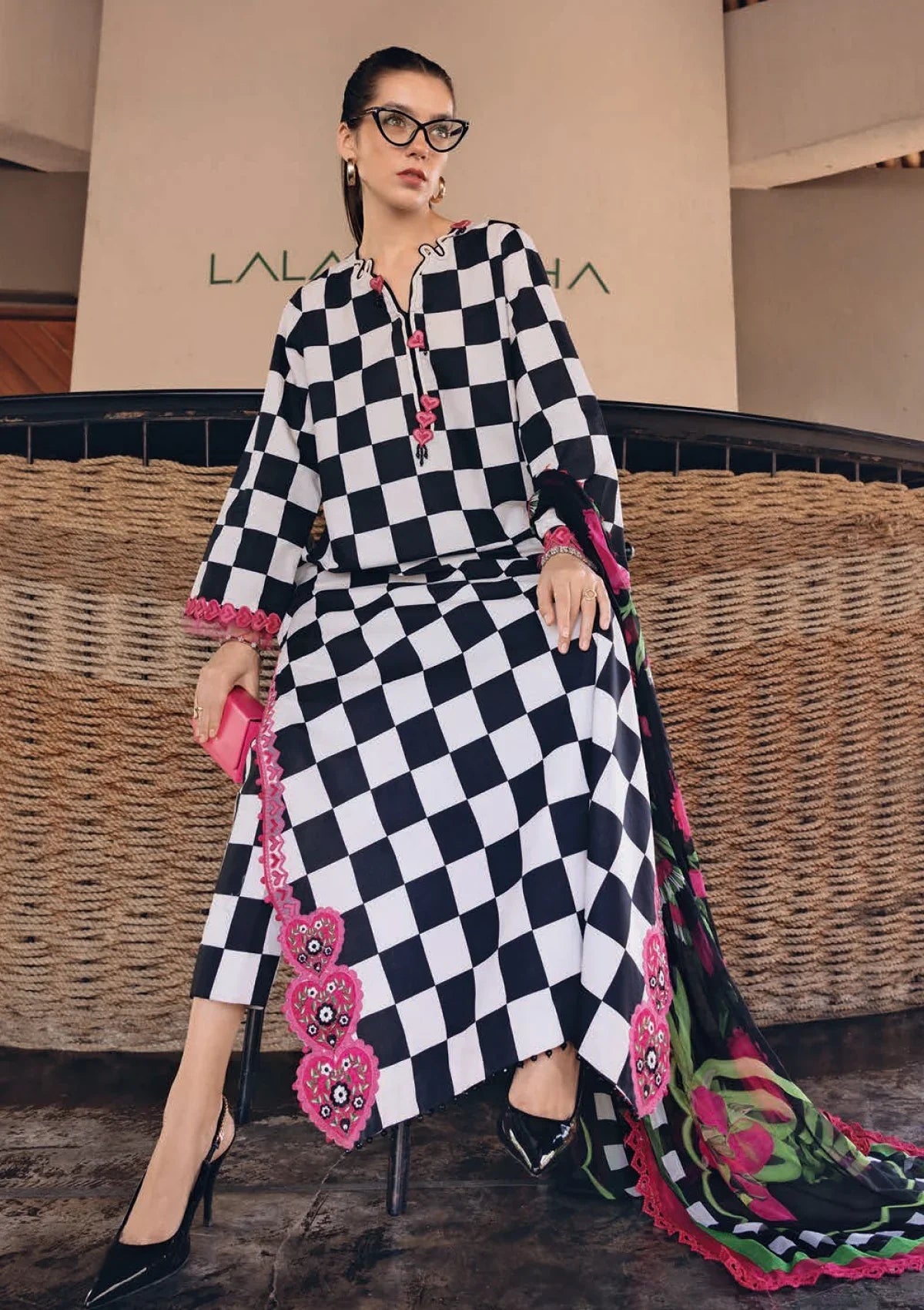 Maria B Embroidered Lawn Digital Print 3Pc Dress
