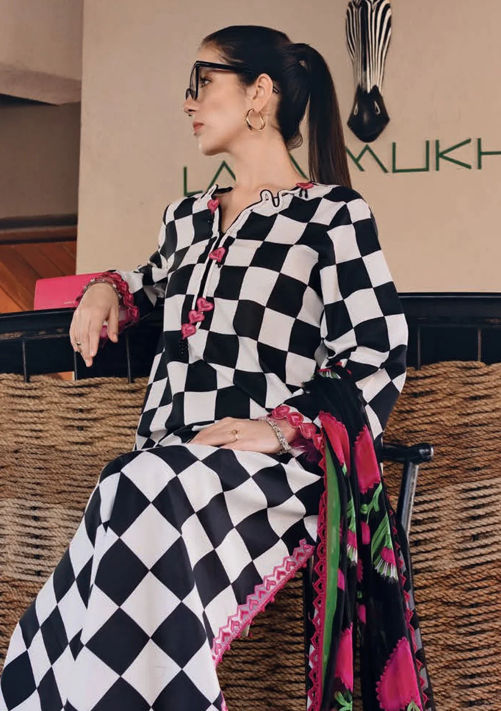 Maria B Embroidered Lawn Digital Print 3Pc Dress