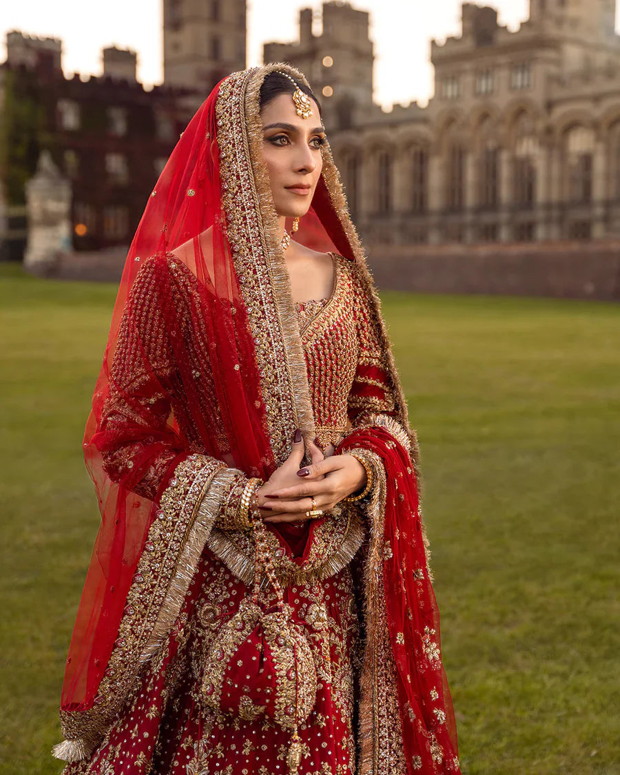 Faiza Saqlain Raw Silk Hand Embellished & Embrodiered Maxi
