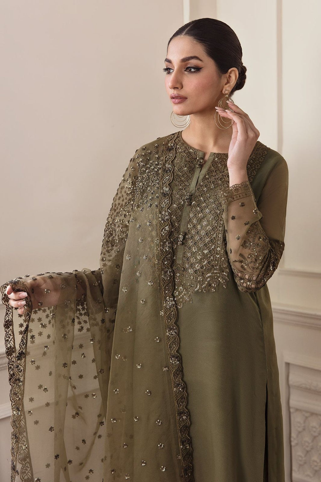 Baroque Chiffon Soft Silk Embroidered 3 Pc