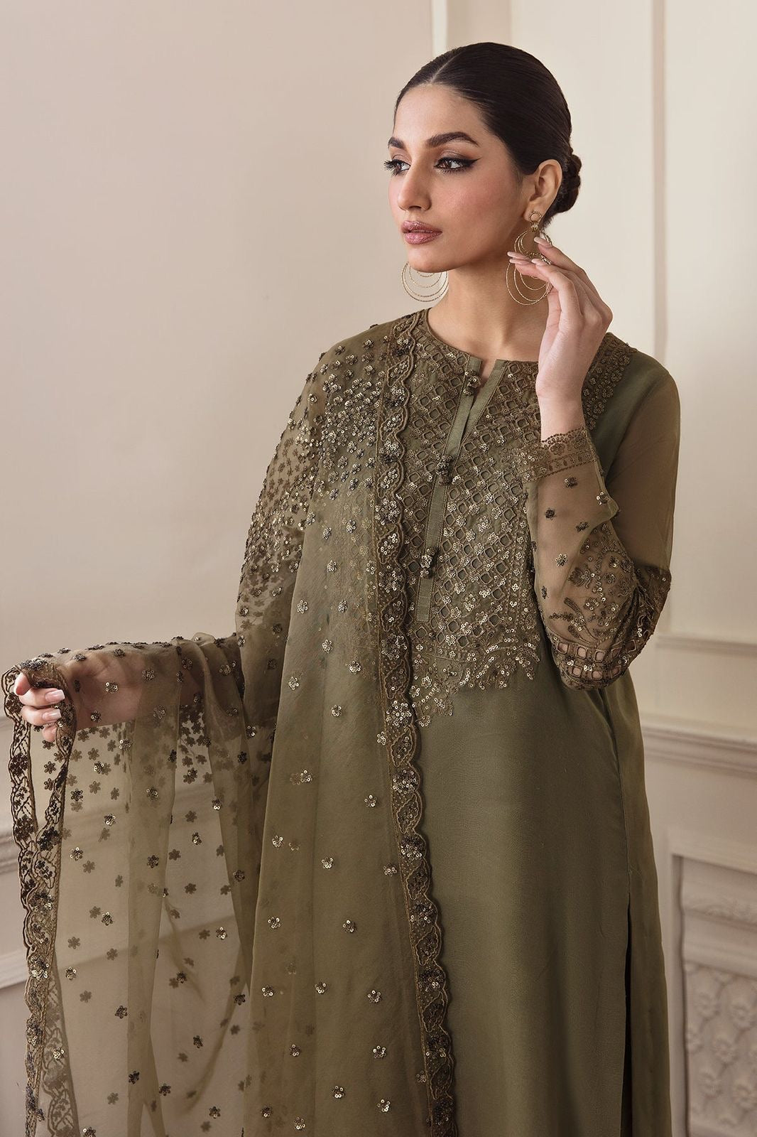 Baroque Chiffon Soft Silk Embroidered 3 Pc