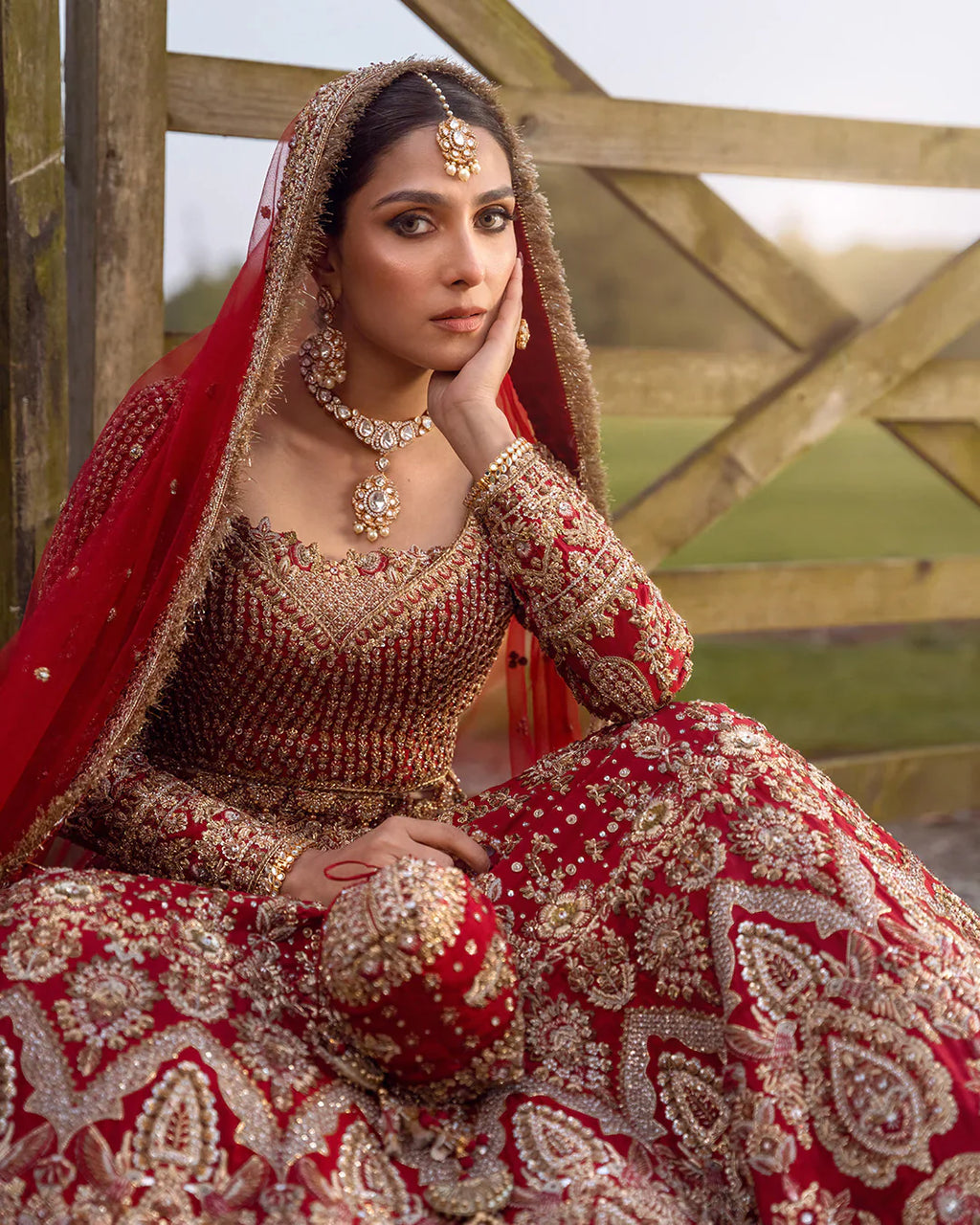 Faiza Saqlain Raw Silk Hand Embellished & Embrodiered Maxi