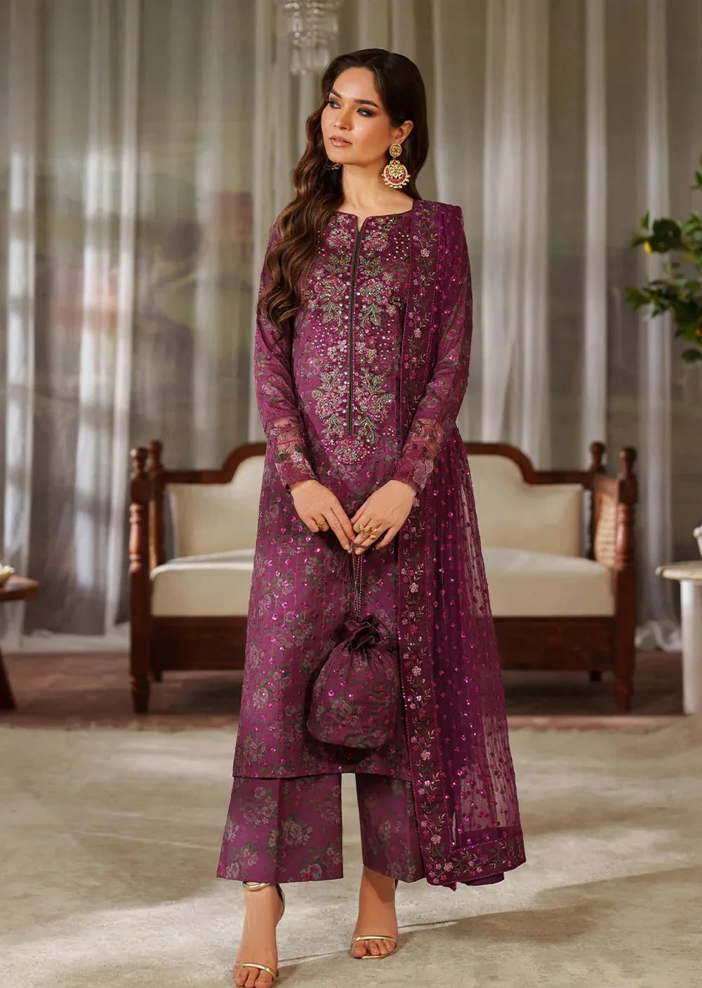 Iznik Embroidered 3Pc Dress