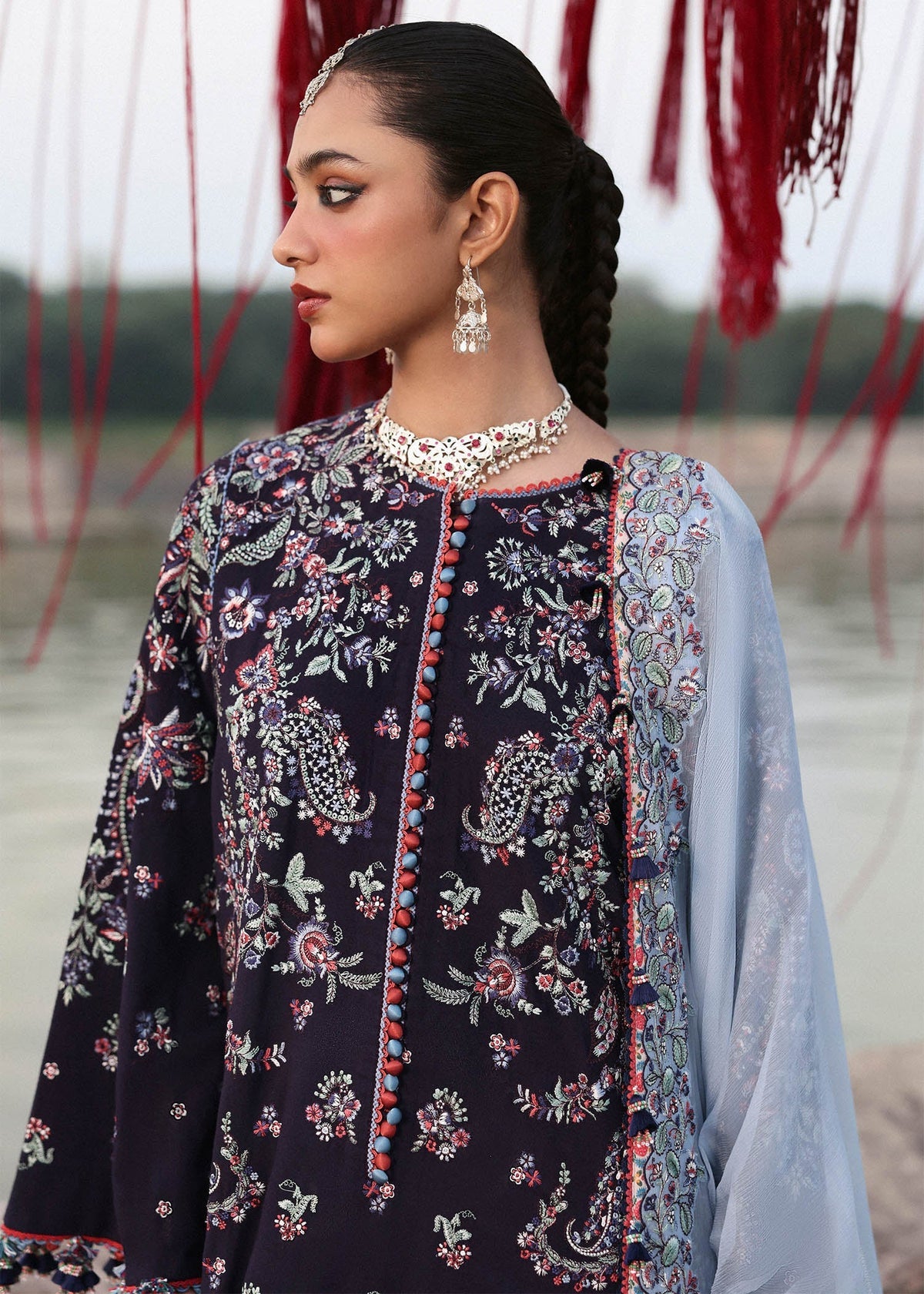 Hussain Rehar Inspired Embroidered & Embellished 3pc