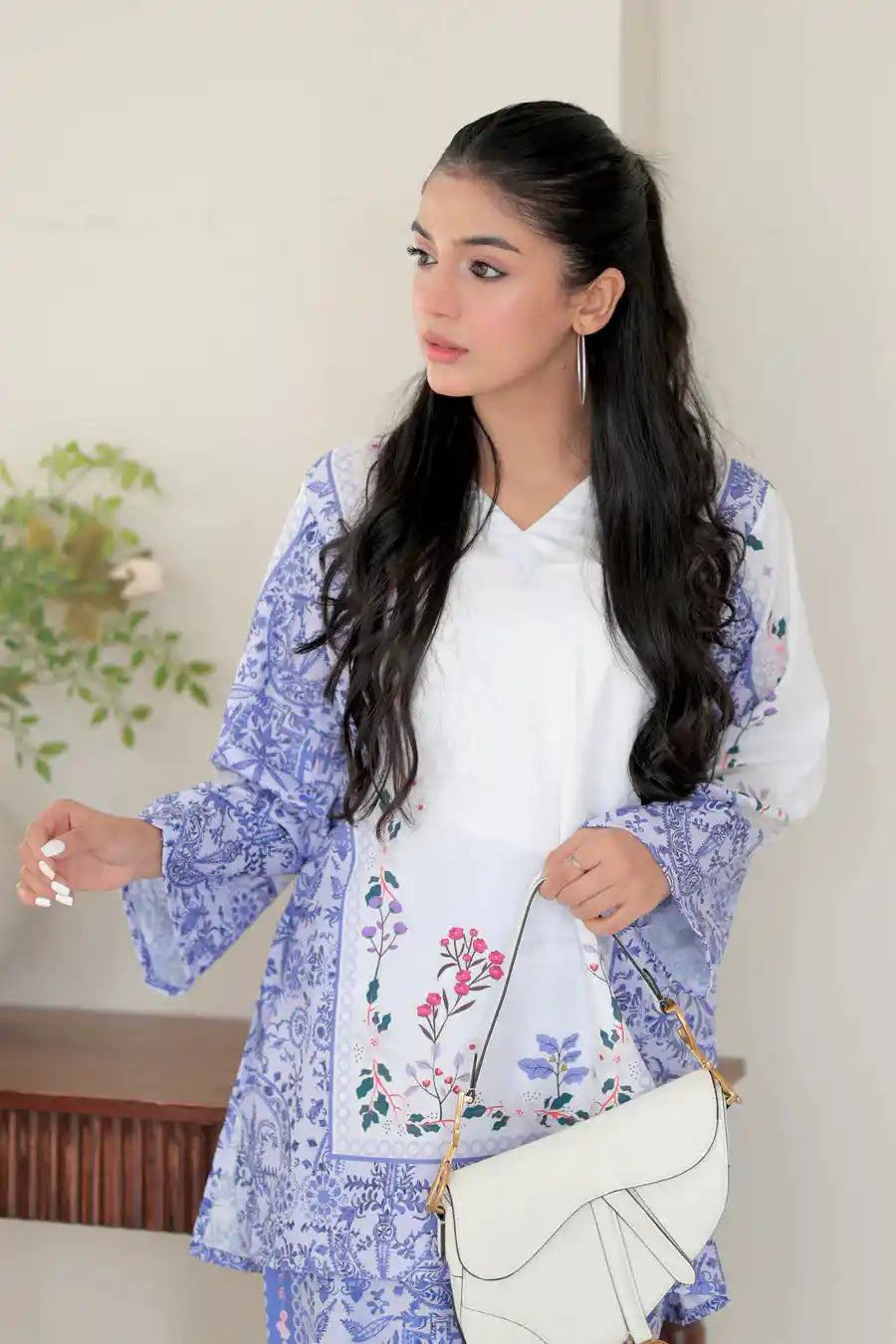 Original Stitched Factory Leftover Dhaga Digital Print Co Ord 2 Piece with Tags