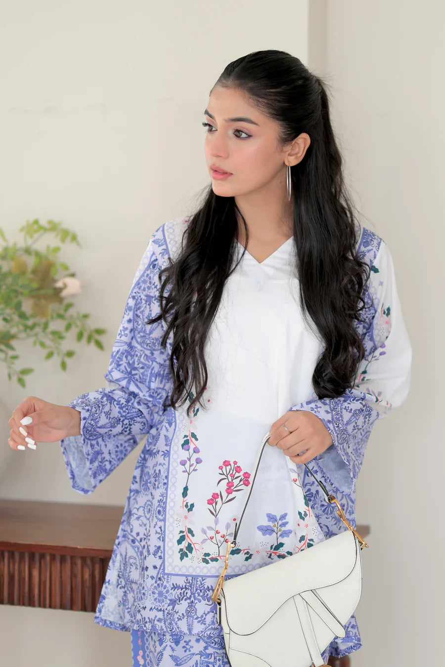 Original Stitched Factory Leftover Dhaga Digital Print Co Ord 2 Piece with Tags