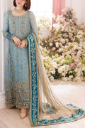 Charizma Chiffon Embroidered & Hand Embellished Semi Stitched 3 Piece Dress