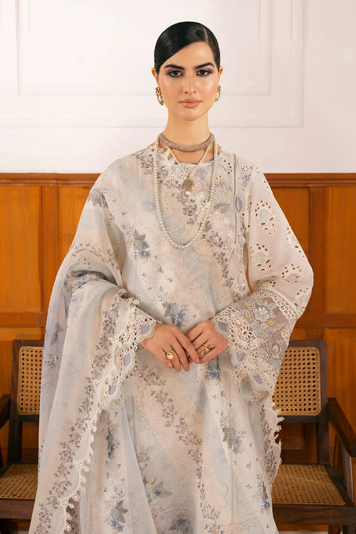 Baroque Inspired Embroidered Chikankari Lawn 3 pc
