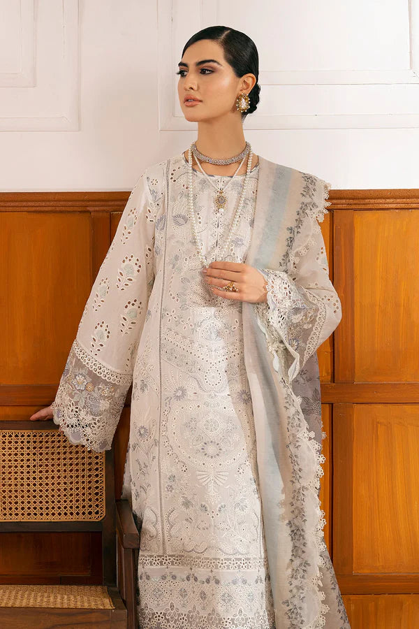 Baroque Inspired Embroidered Chikankari Lawn 3 pc