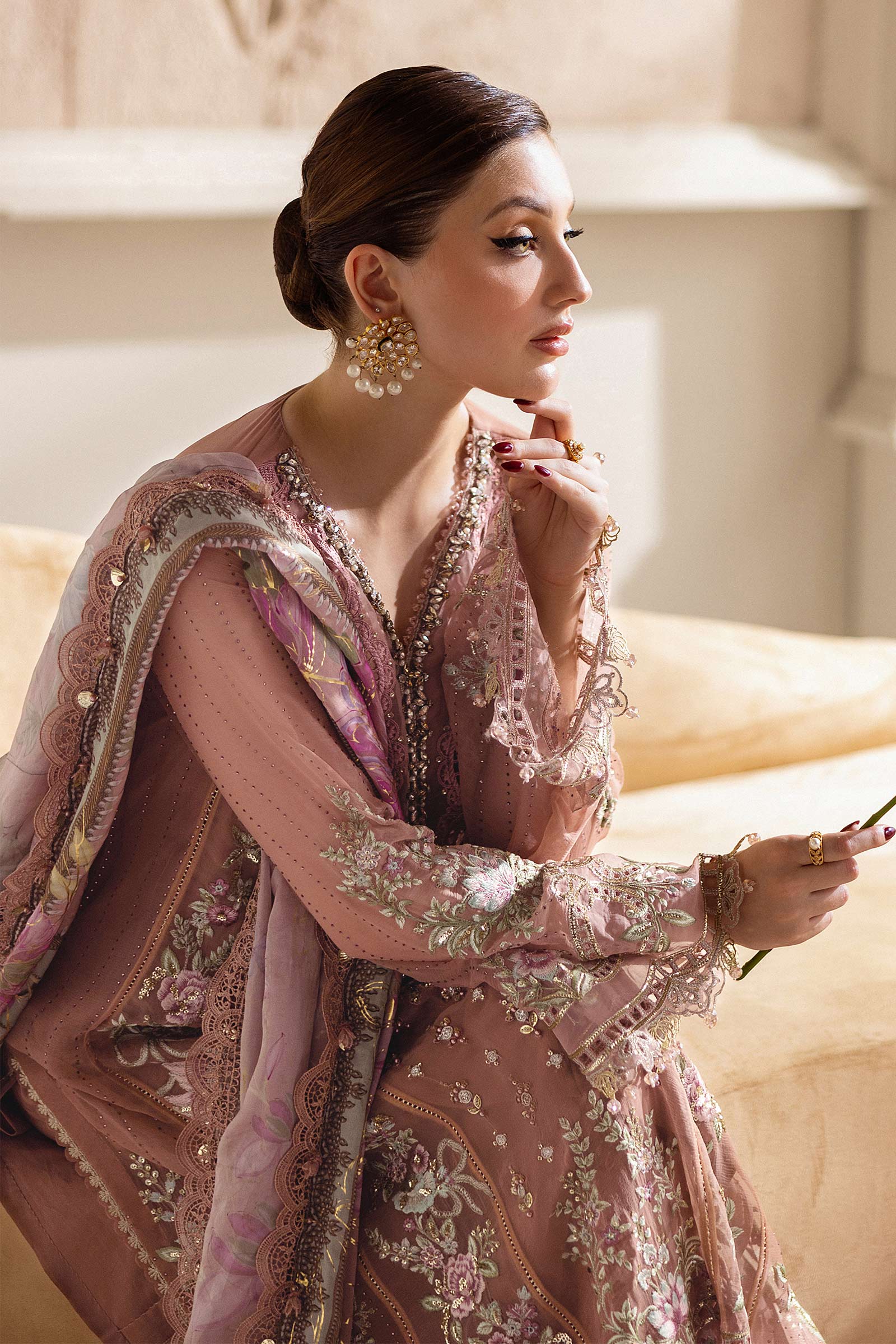 Maria B Hand Embellished & Embroidered 3 Piece Dress