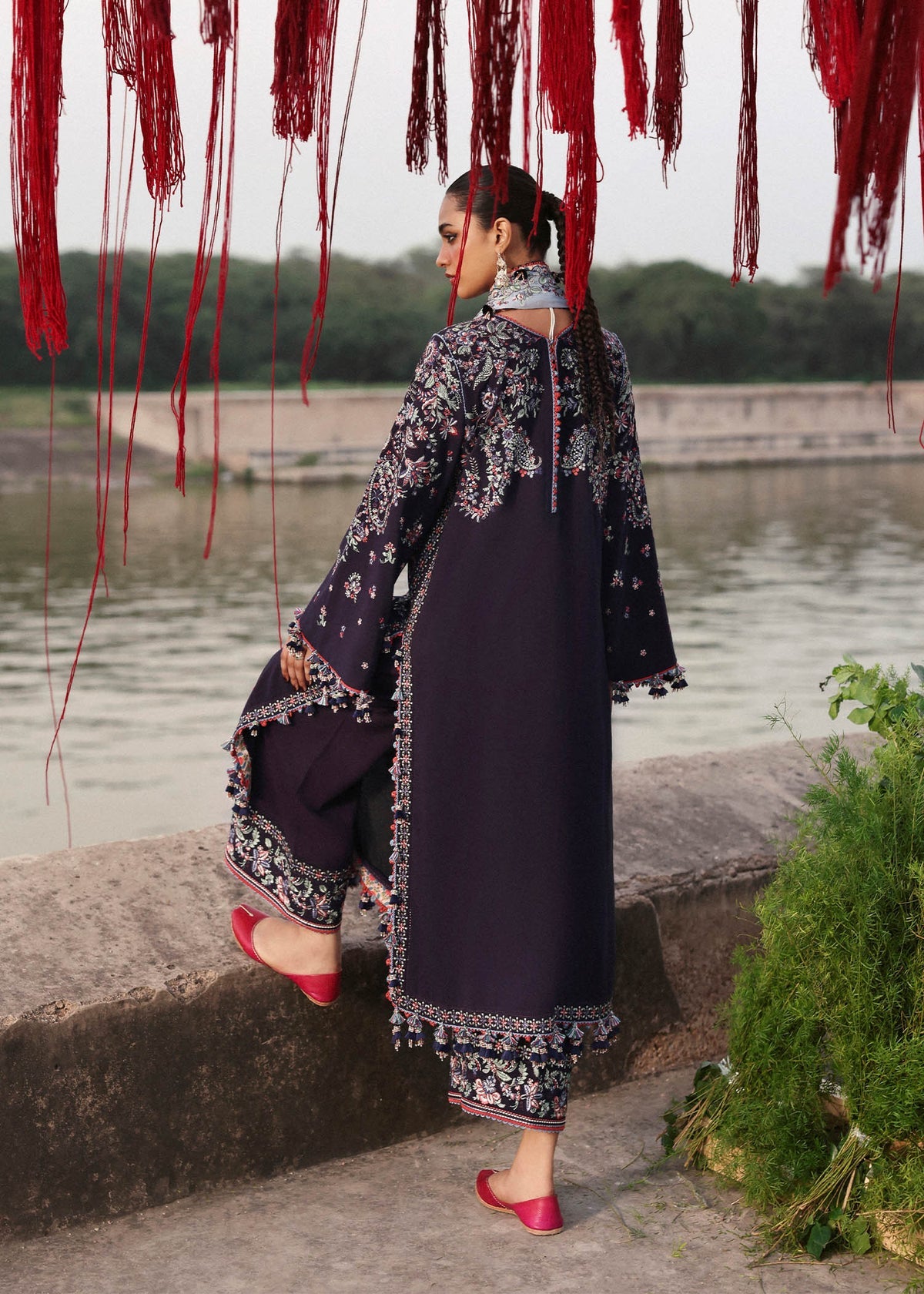 Hussain Rehar Inspired Embroidered & Embellished 3pc