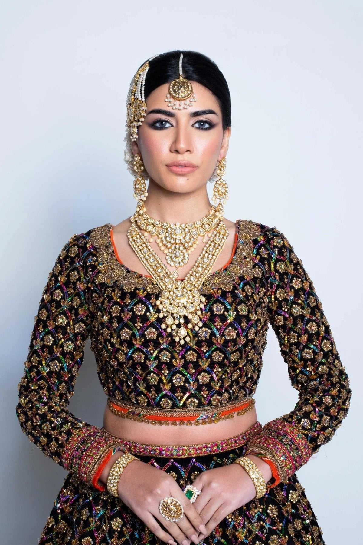 Fahad Hussayn NAUSHAYZ Raw silk Heavy Embroidered & Hand Embellished Maxi