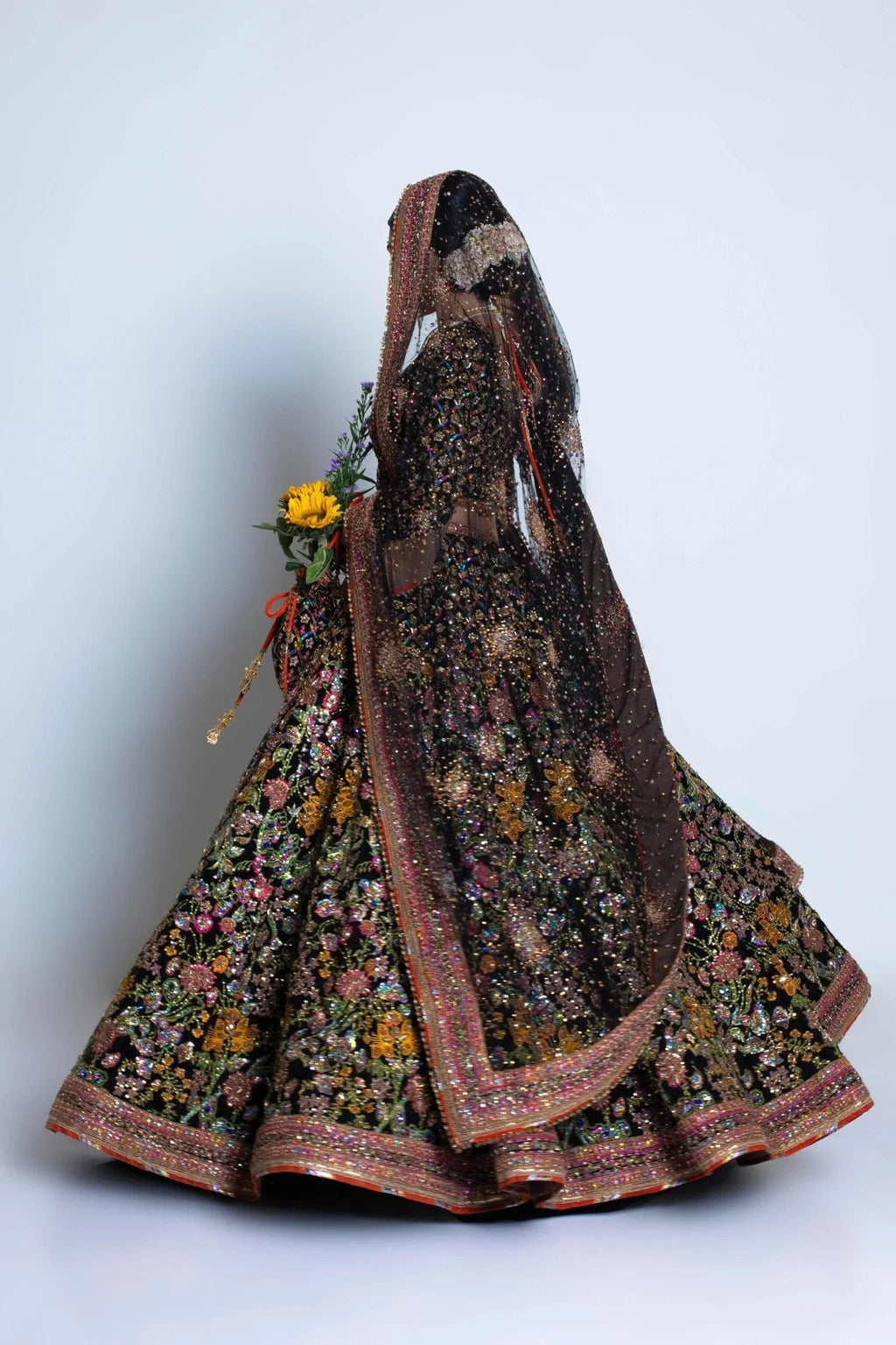 Fahad Hussayn NAUSHAYZ Raw silk Heavy Embroidered & Hand Embellished Maxi