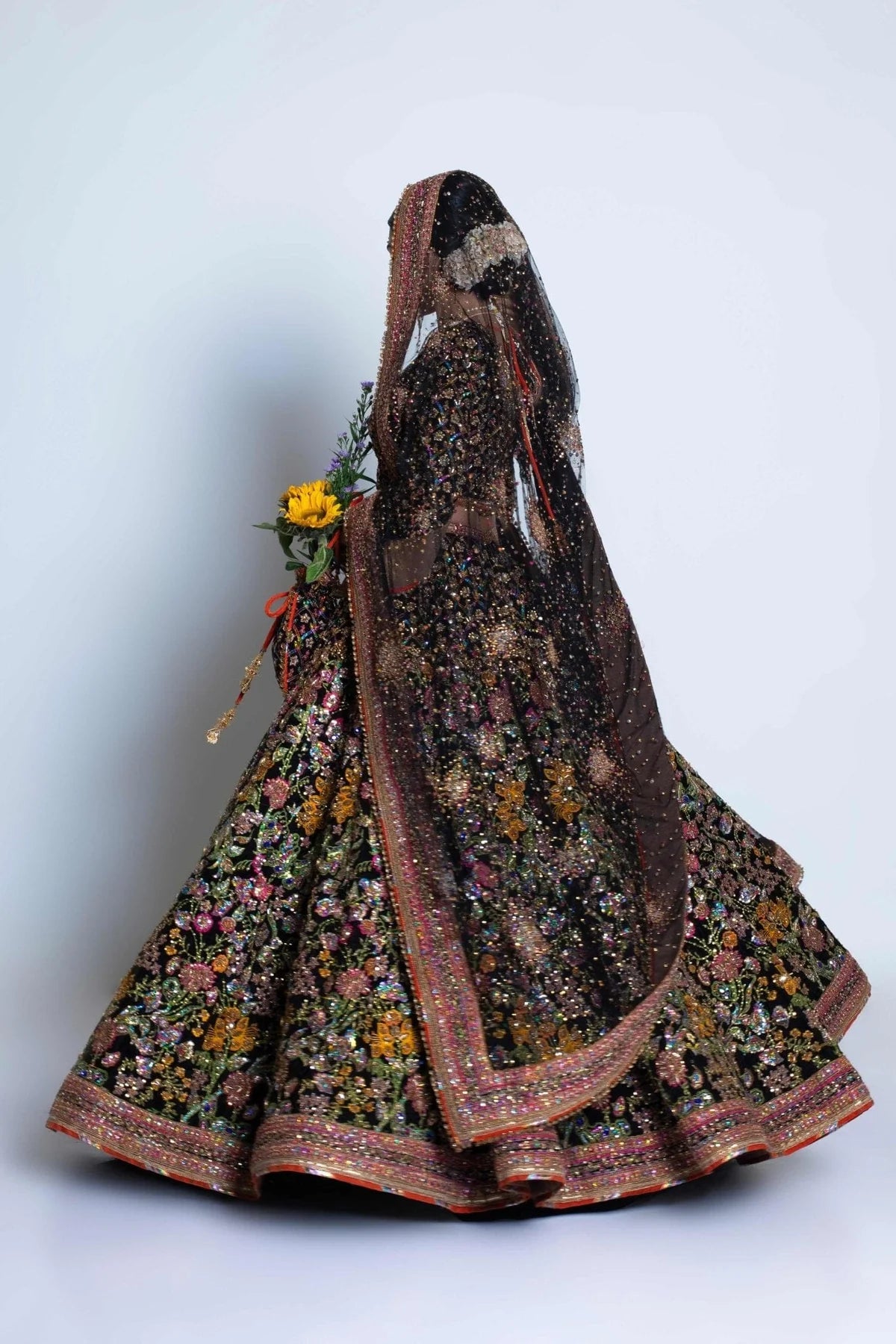 Fahad Hussayn NAUSHAYZ Raw silk Heavy Embroidered & Hand Embellished Maxi
