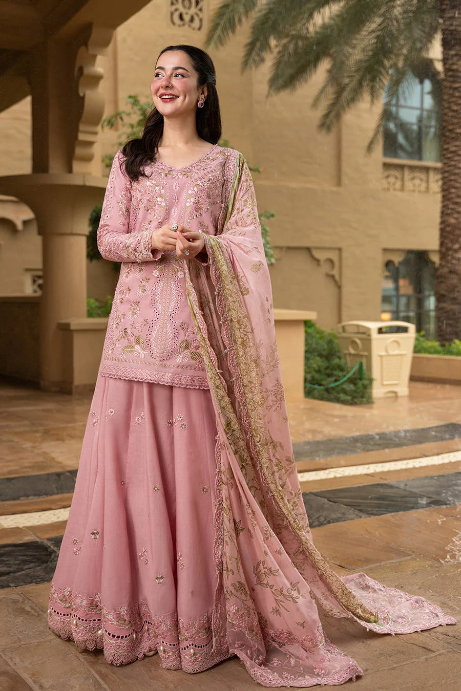 Faiza Saqlain Aya Luxury Lawn 26 Embroidered Luxury 3 Piece Dress