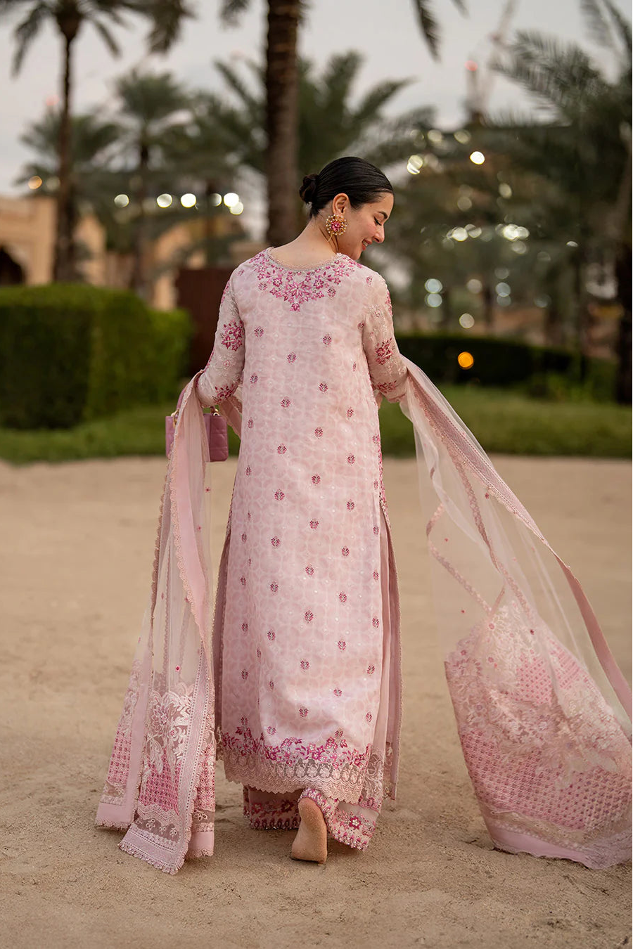 Faiza Saqlain Lawn Luxury Chikankari Embroidered & Digital Print 3 Piece Dress