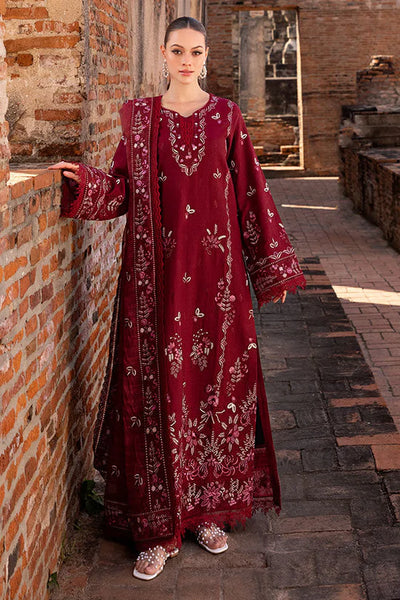Garnet Lawn Embroidered Luxury 3 Piece Dress