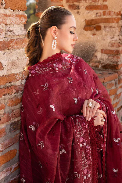 Garnet Lawn Embroidered Luxury 3 Piece Dress