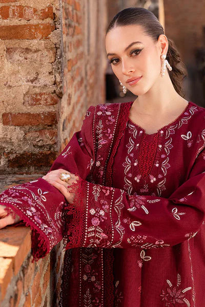 Garnet Lawn Embroidered Luxury 3 Piece Dress