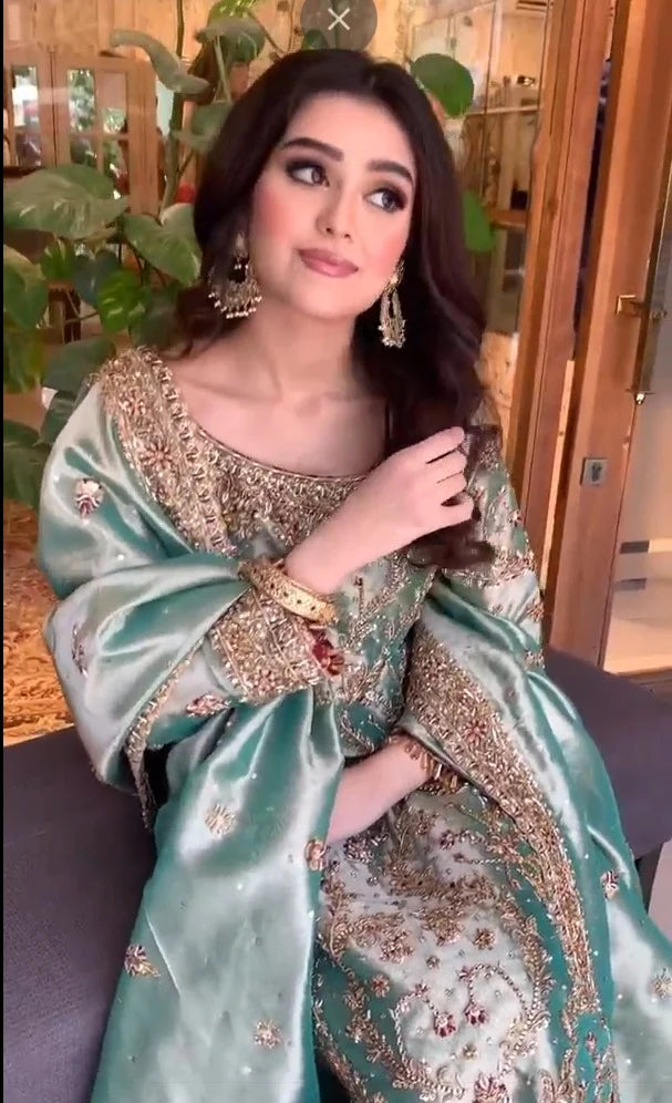 Haris Shakeel Mesuri Hand Embellished 3 Piece Dress