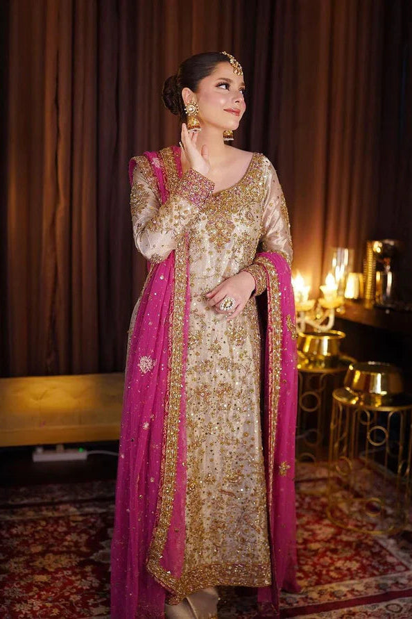 Haris Shakeel Mesuri Hand Embellished 3 Piece Dress