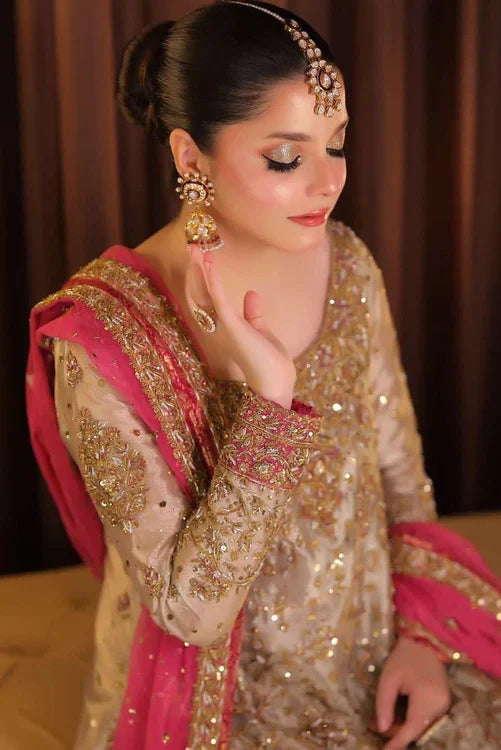 Haris Shakeel Mesuri Hand Embellished 3 Piece Dress