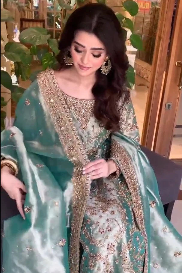 Haris Shakeel Mesuri Hand Embellished 3 Piece Dress