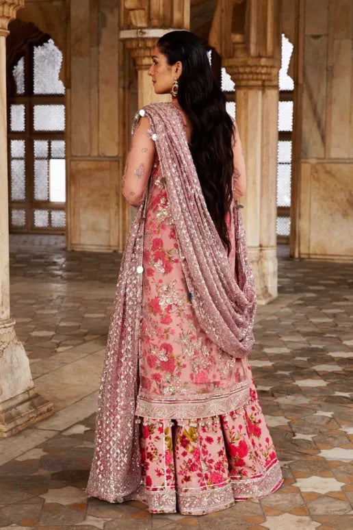 Hussain Rehar Net Hand Embellished & Embroidered 3 Piece Dress