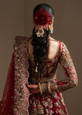 Hussain Rehar Inspired Bridal Baraat Net Hand Embellished & Embroidered Maxi Dark Hot Pink