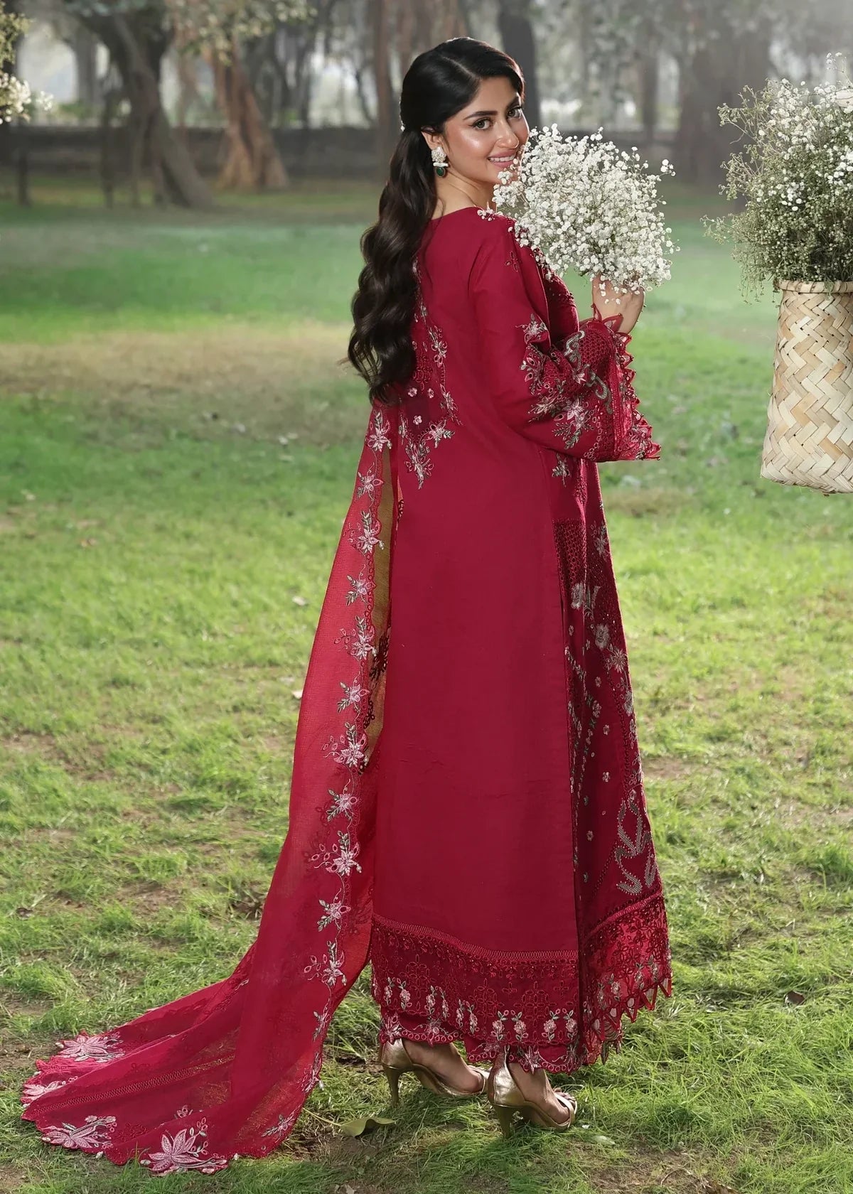 SARDINIA LAWN LUXURY EMBROIDERED 3 PIECE DRESS