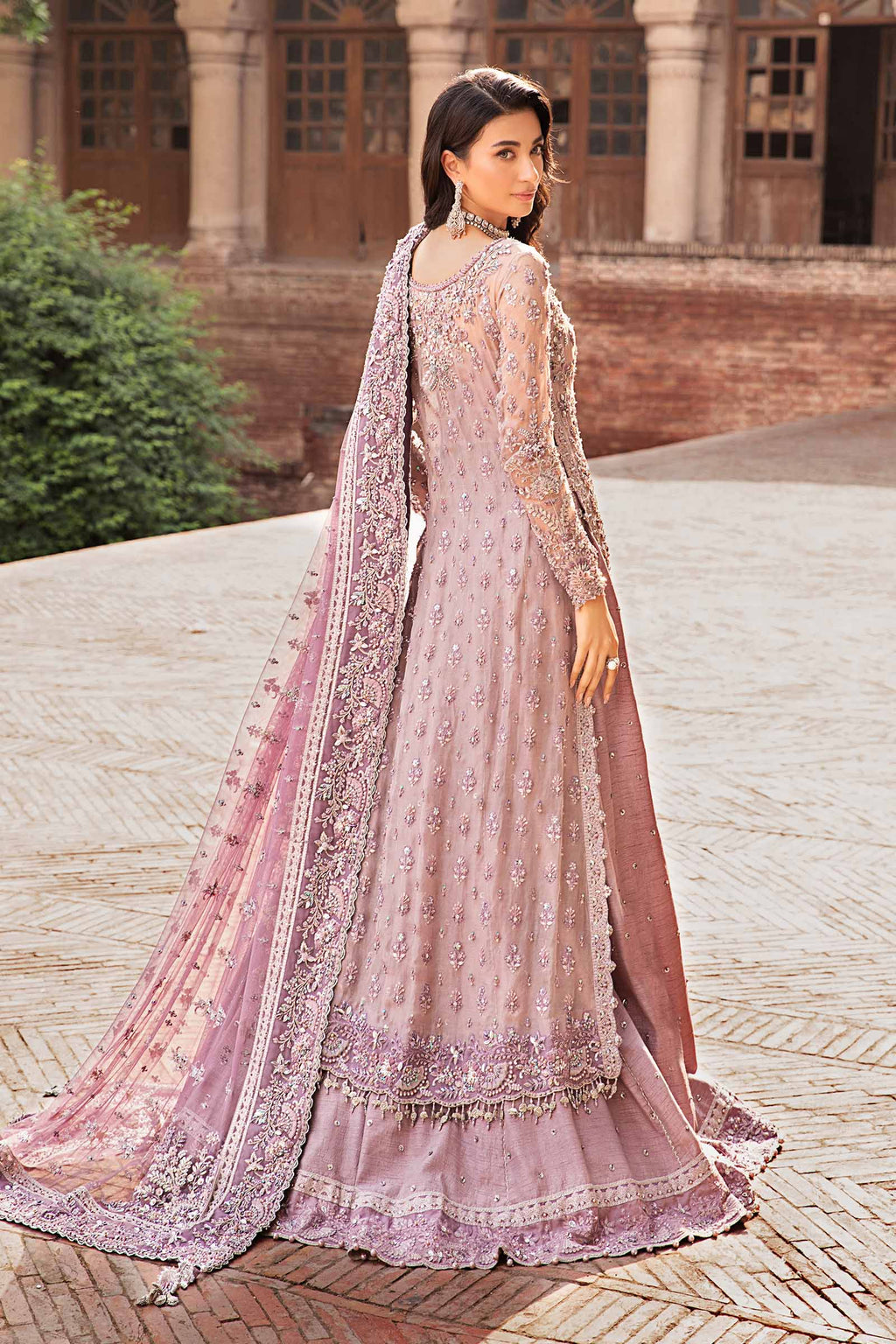 Maria B Net Hand Embellished & Embroidered 3 Piece Dress