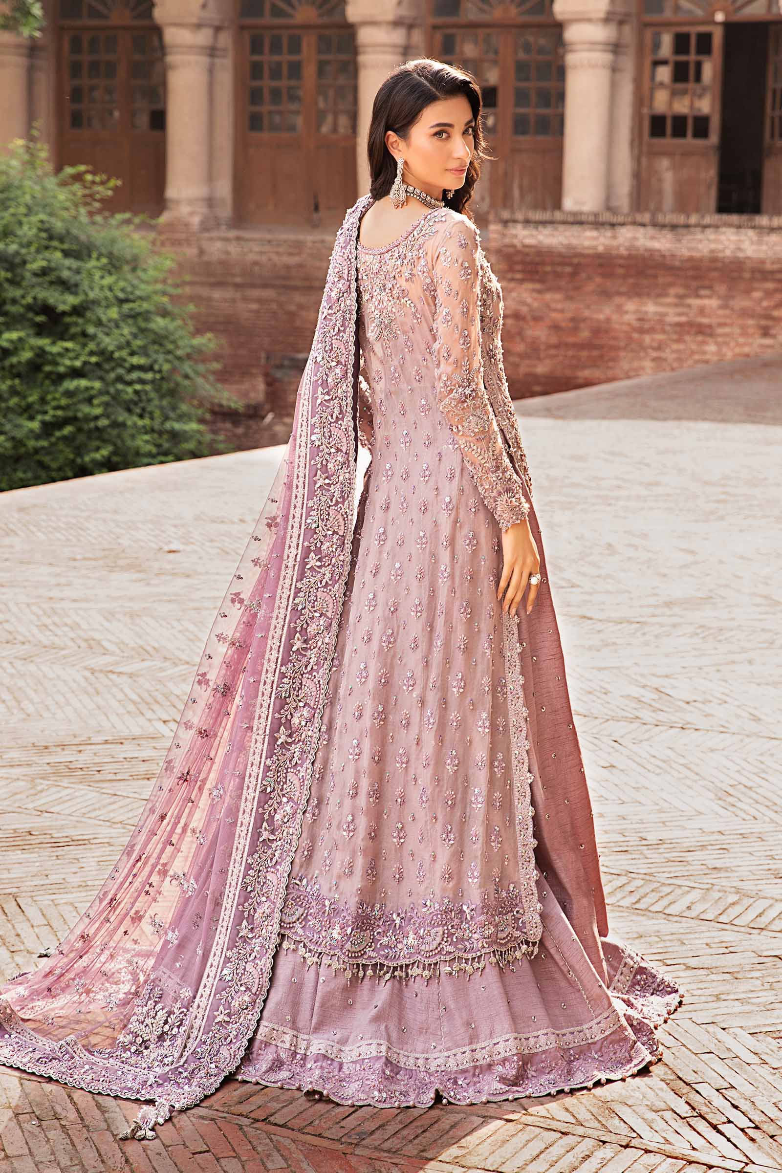 Maria B Net Hand Embellished & Embroidered 3 Piece Dress