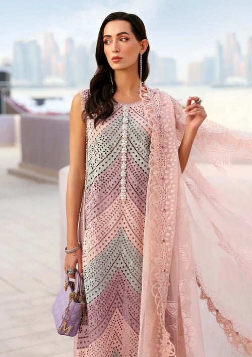 Maria B Inspired Swiss Lawn Chikankari Embroidered Luxury 3Pc