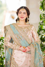 Maha Wajahat Inspired Embroidered & Hand Embellished Gharara Dress