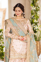 Maha Wajahat Inspired Embroidered & Hand Embellished Gharara Dress