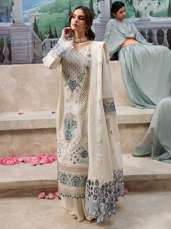 Mahnur Lawn Chikankari Luxury Embroidered 3PC Dress
