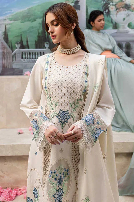 Mahnur Lawn Chikankari Luxury Embroidered 3PC Dress