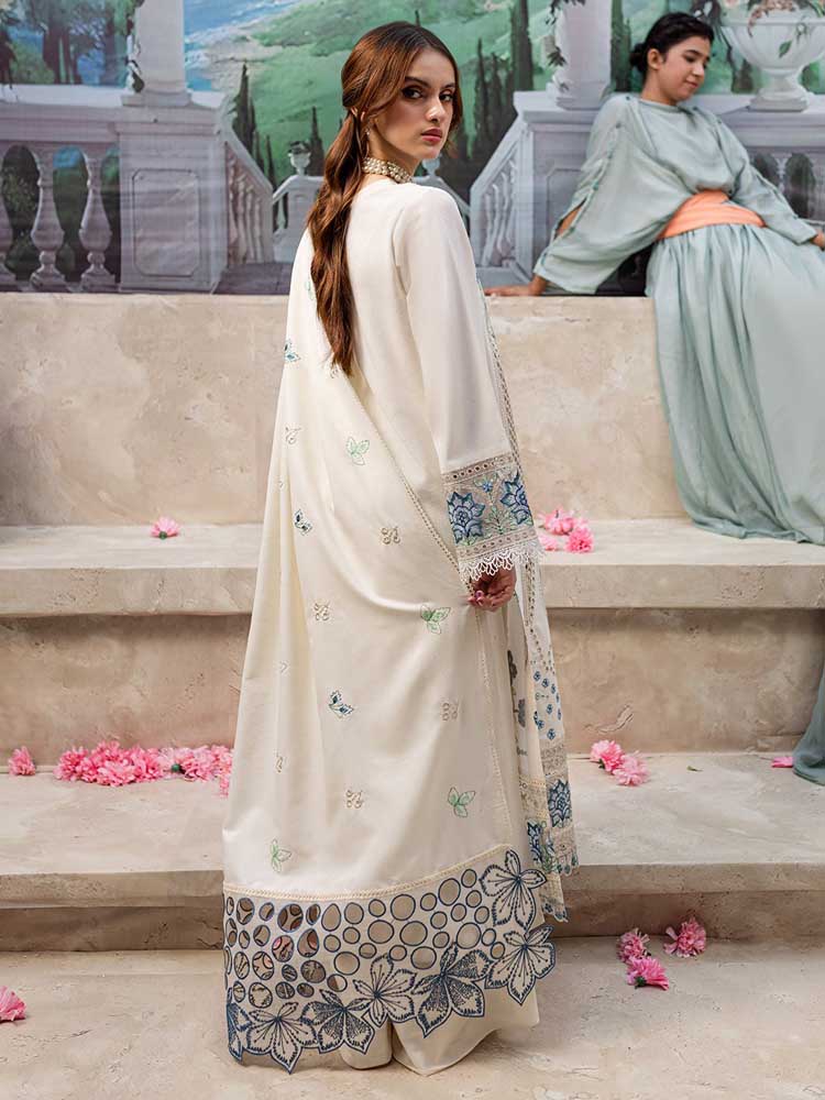 Mahnur Lawn Chikankari Luxury Embroidered 3PC Dress