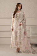 Maria B inspired Chiffon Embroidered & Digital Printed 4 Pc Dress
