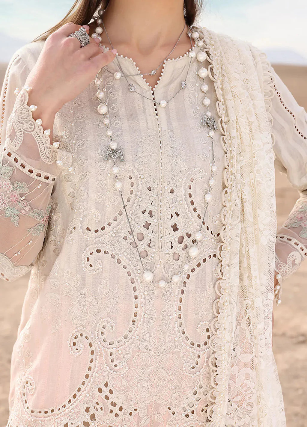Maria B inspired Lawn Chikankari Luxury Embroidered 3 Pc